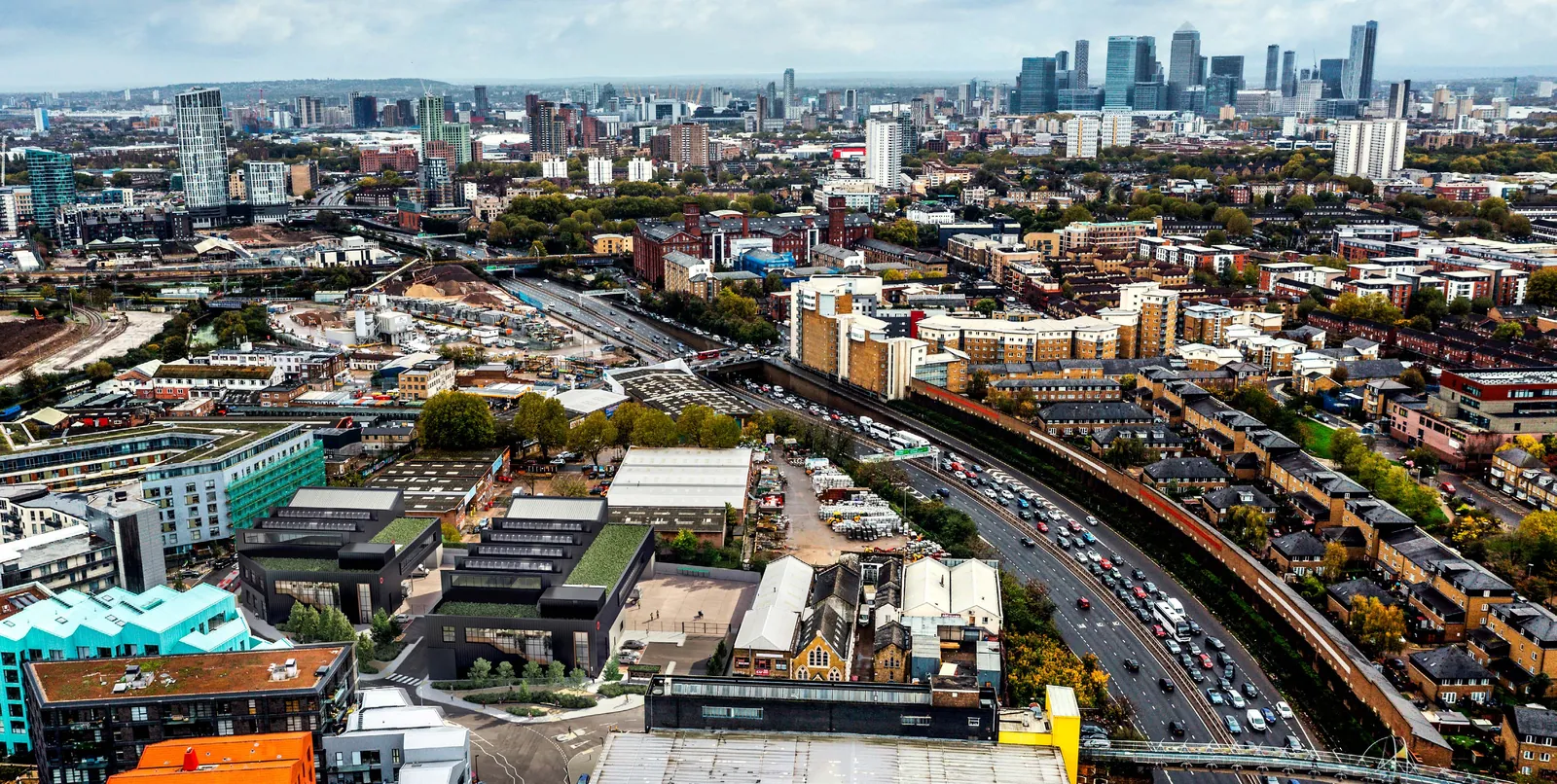 SEGRO Park Hackney Wick aerial view